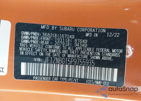 2023 Toyota Gr86 10Th Anniversary Special Edition from USA, damaged, VIN JF1ZNBG15P9755935